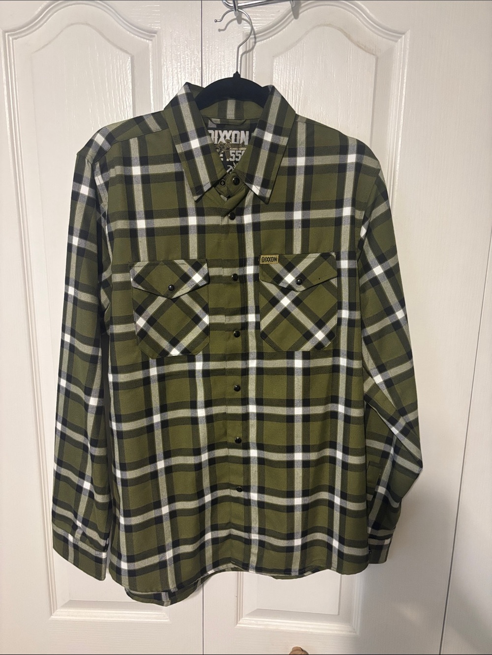 DIXXON Olive Plaid Long-Sleeve Button-Down Shirt